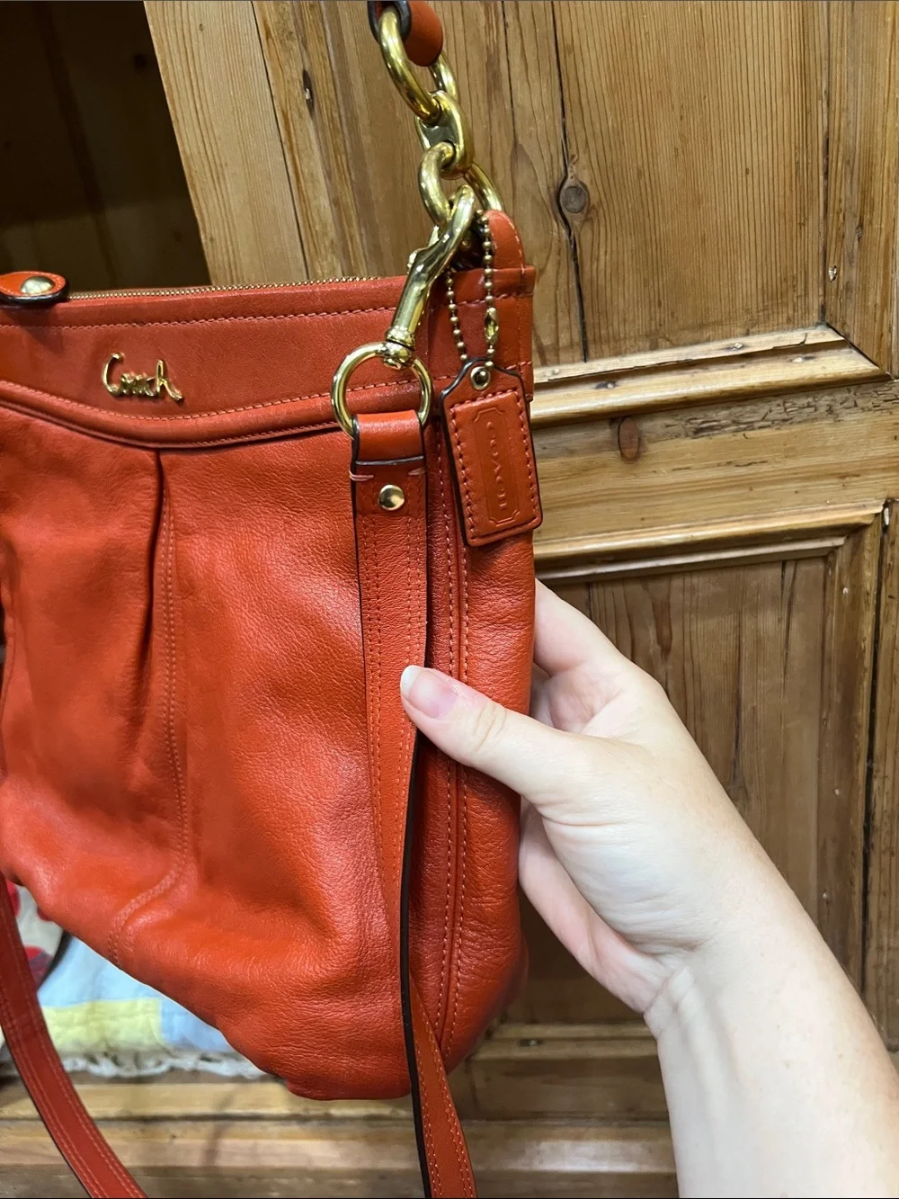 Coach F20114 Ashley Leather Hobo Bag